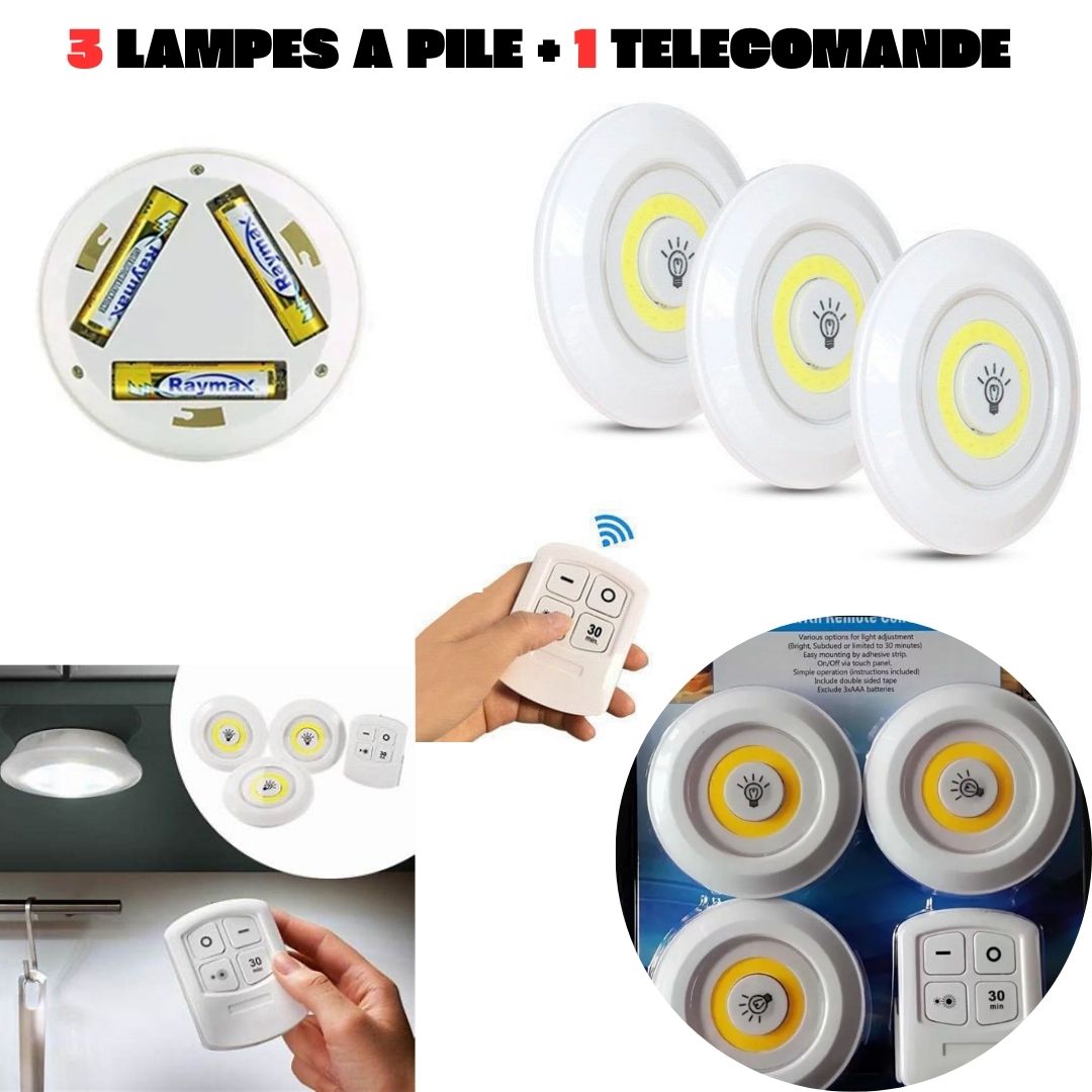 Lumières LED à pile avec Télécommande .