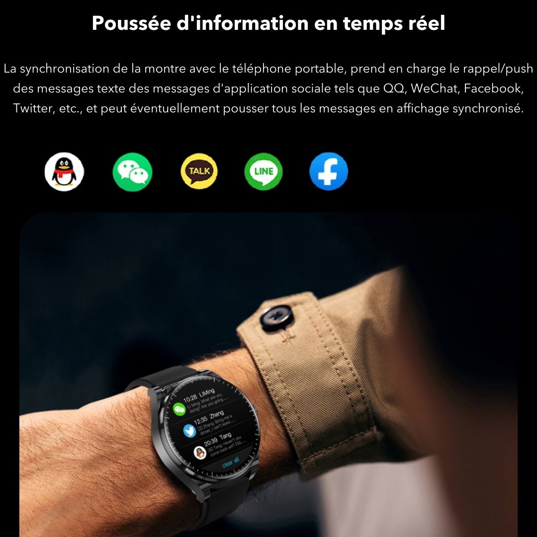 Montre connectée avec ecouteur integrée 2 en 1