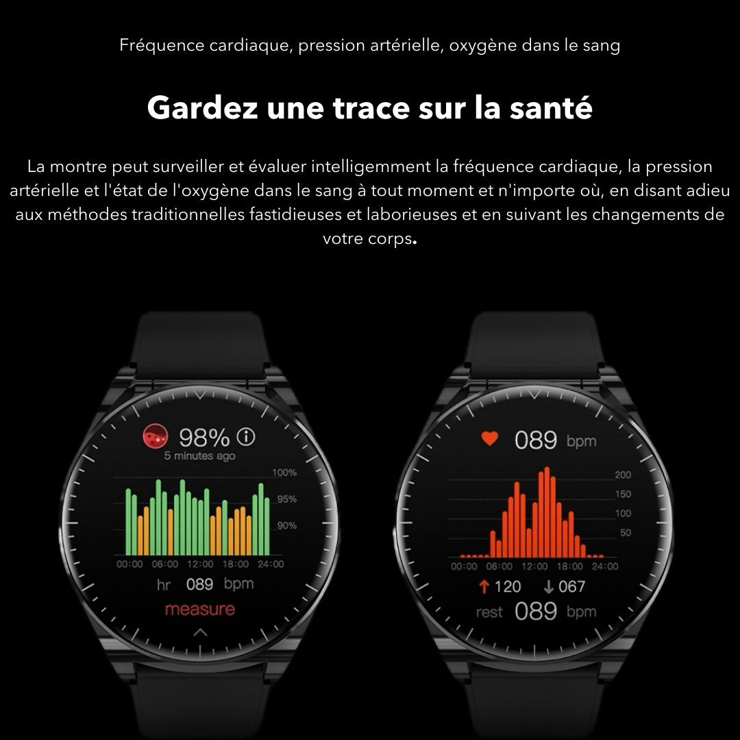 Montre connectée avec ecouteur integrée 2 en 1