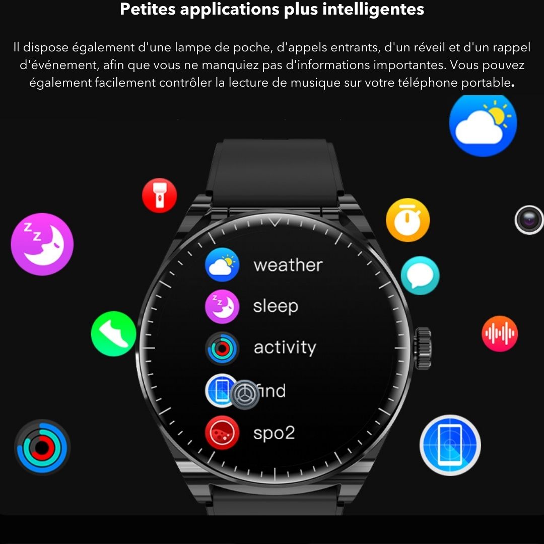 Montre connectée avec ecouteur integrée 2 en 1